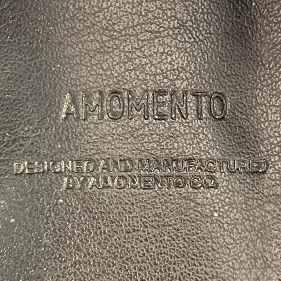 AMOMENTO Size 6 Black Leather Stacked Heel Penny Loafers main image 10